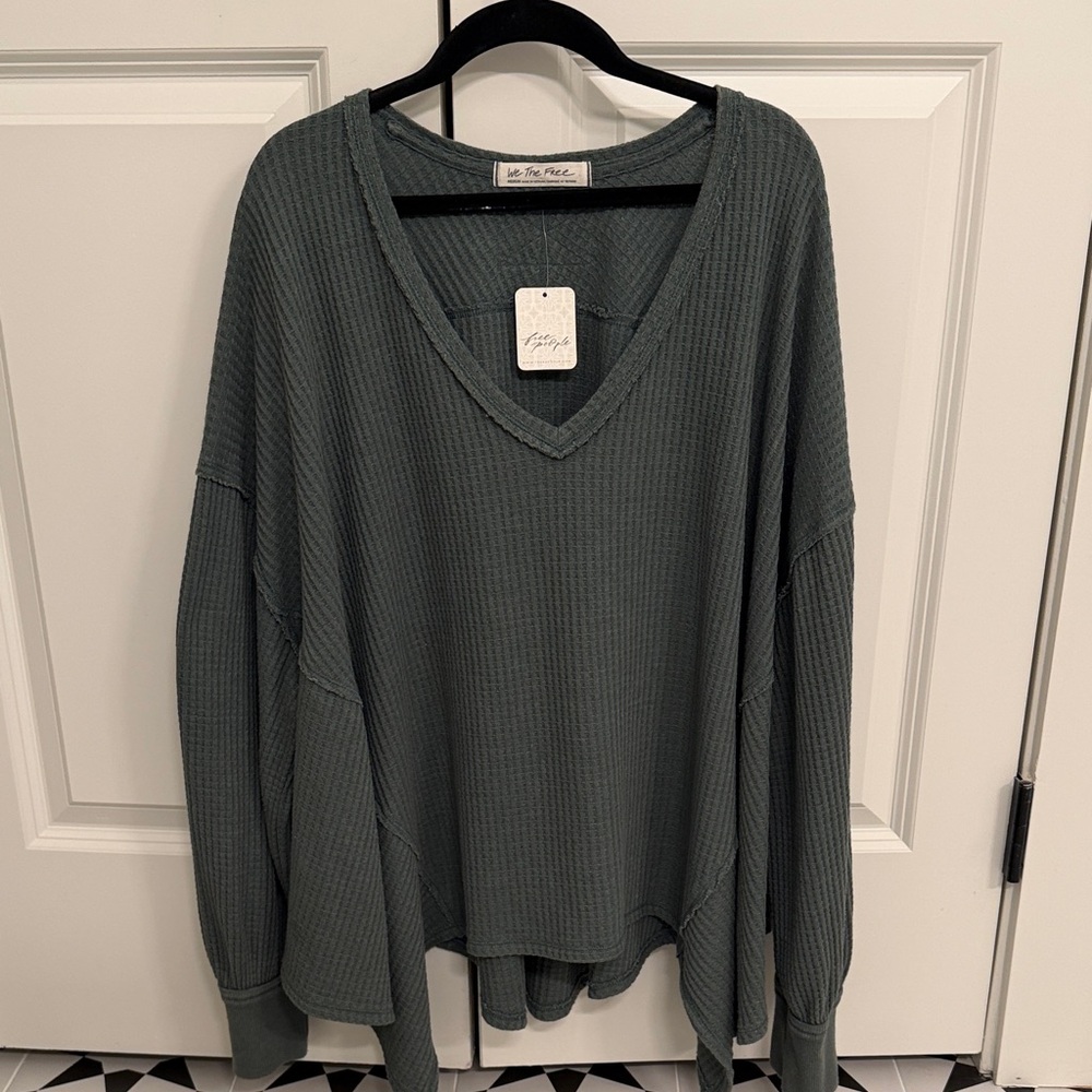 Free People / We The Free Waffle Long Sleeve Shirt